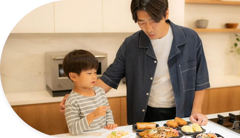 食事を楽しみにする子供