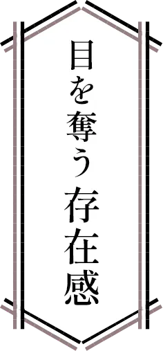 目を奪う存在感