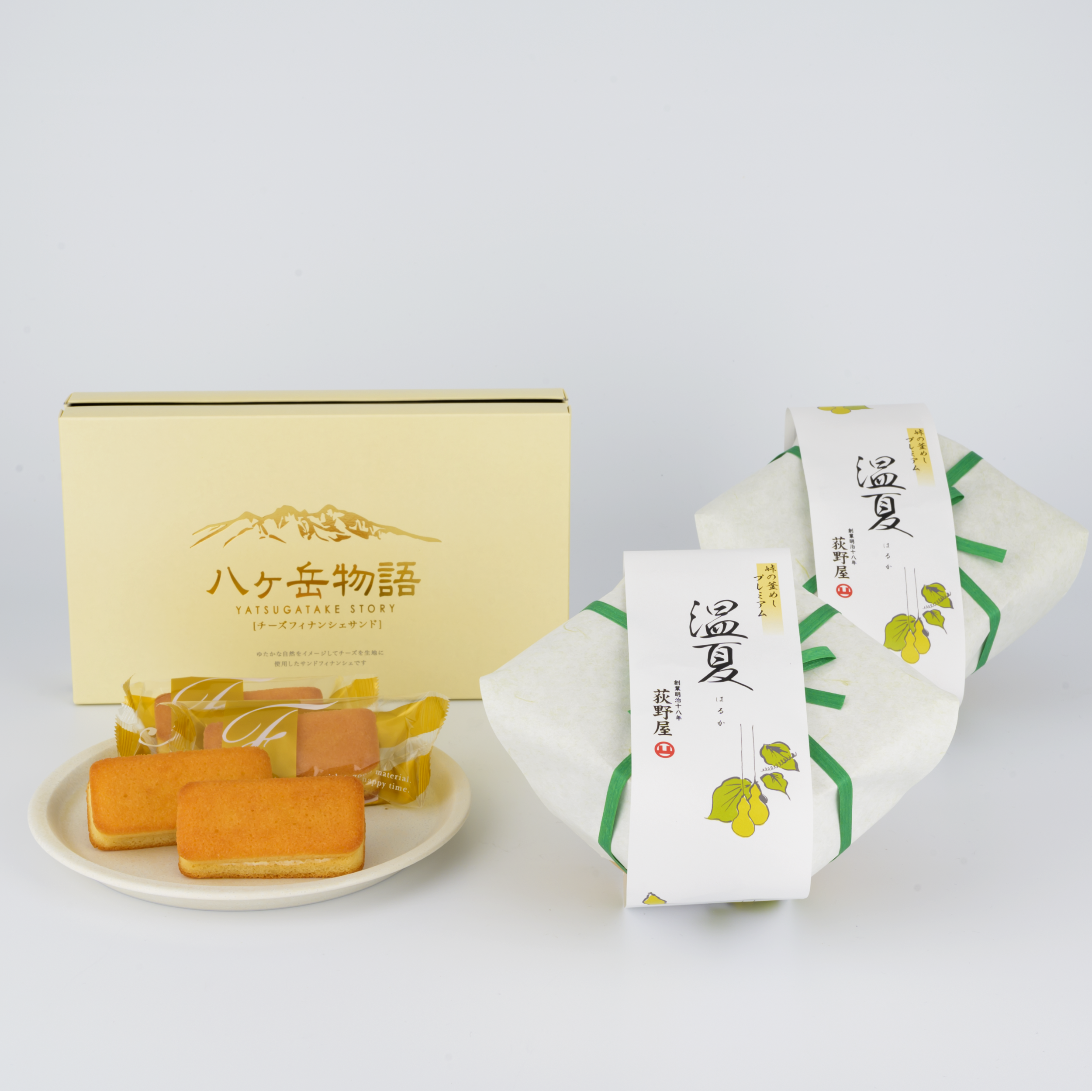 【お中元・夏ギフト】荻野屋が贈る夏の2品｜プレミアム釜めし温夏×八ヶ岳物語フィナンシェ【送料込】