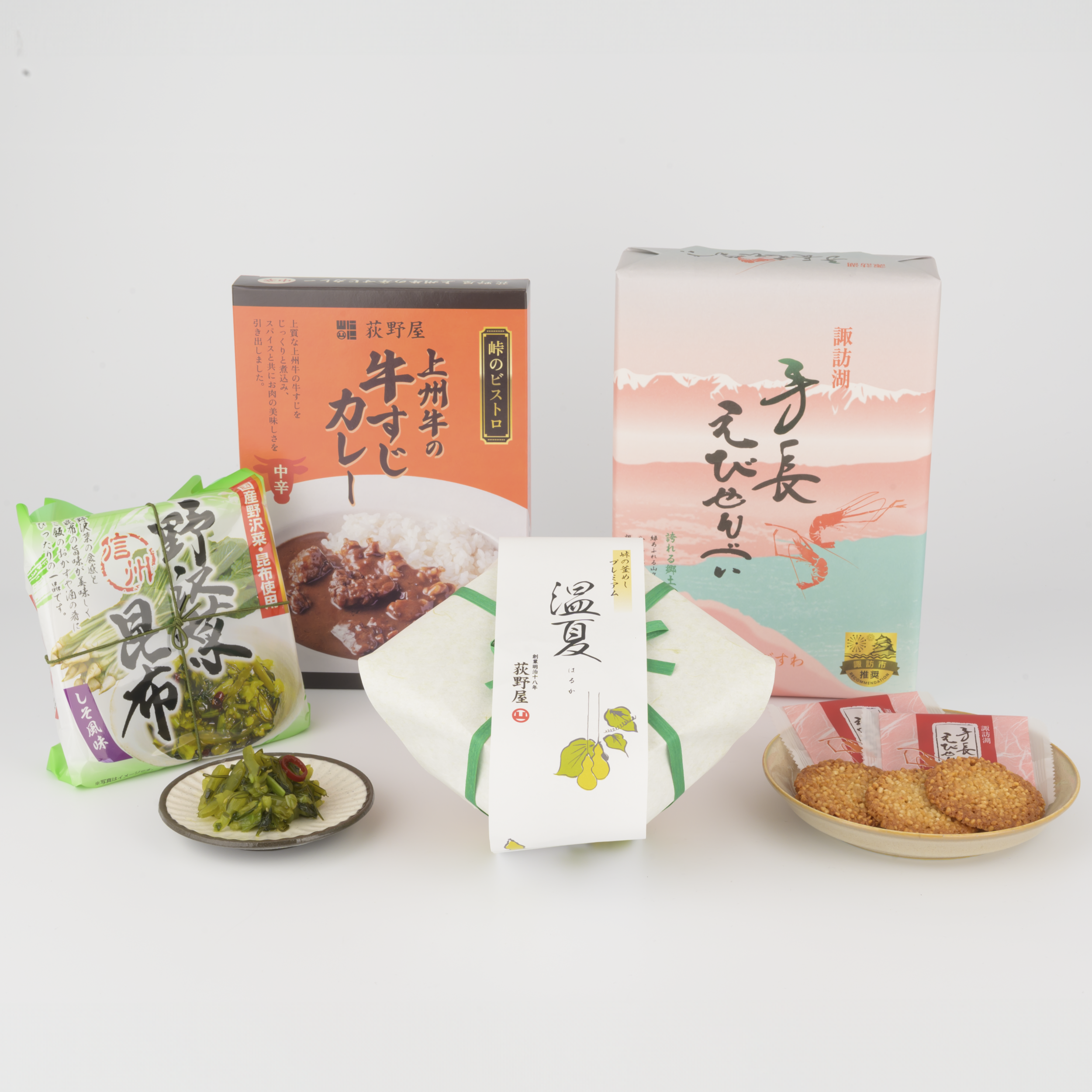 【お中元・夏ギフト】荻野屋 夏季限定プレミアム釜めし入り 荻野屋と信州の4品セット | 峠の釜めし
