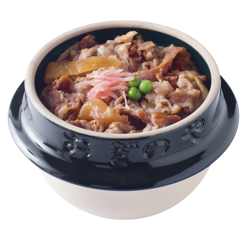 【冷蔵】峠の牛めし（陶器） - 温めると牛の旨味が釜中に広がります