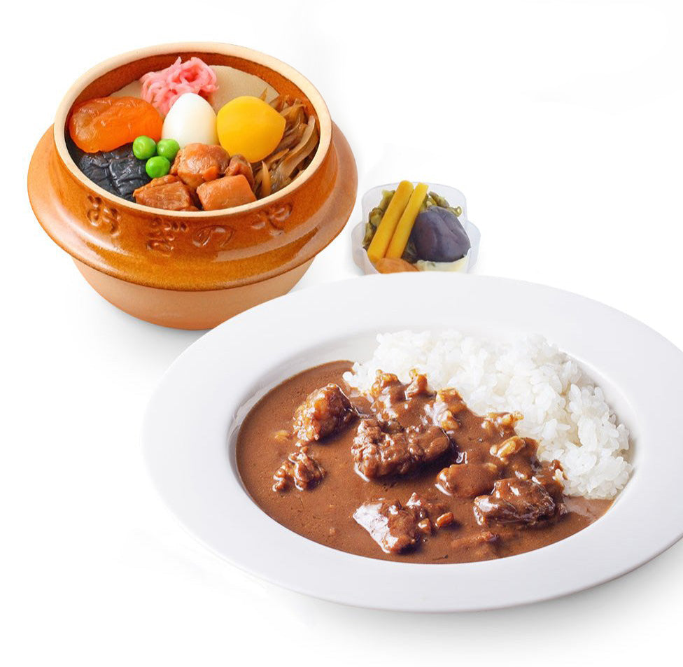 【送料込】ギフトセット 峠の釜めし + 牛すじカレー  - 釜めしだけじゃない荻野屋を味わい尽くしてください