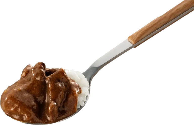 カレーをすくうスプーン