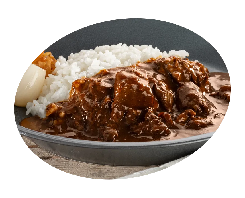 美味しそうに盛り付けされたカレー
